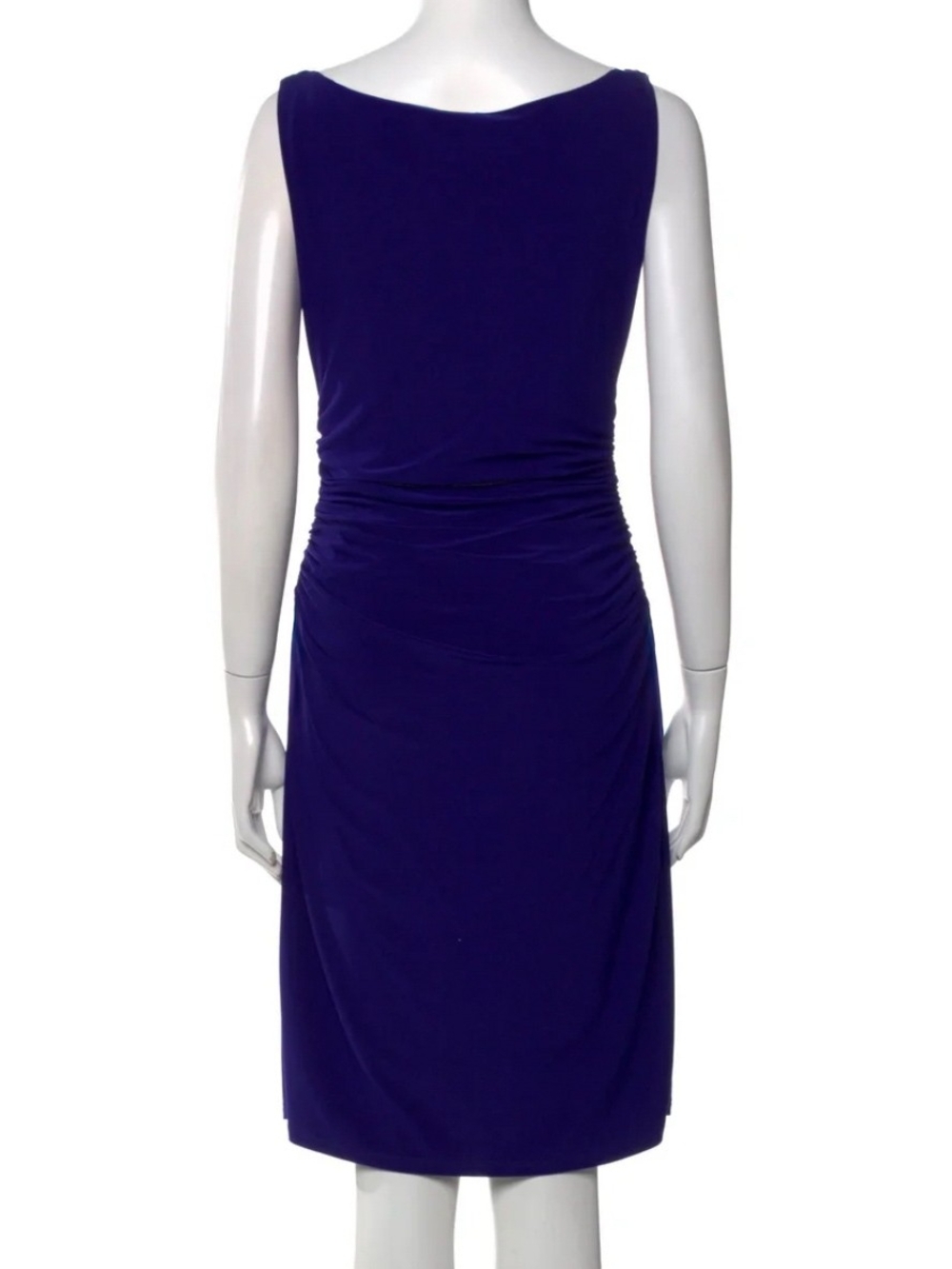Navy Ruched Cocktail Dress Ralph Lauren - Picture 5 of 6